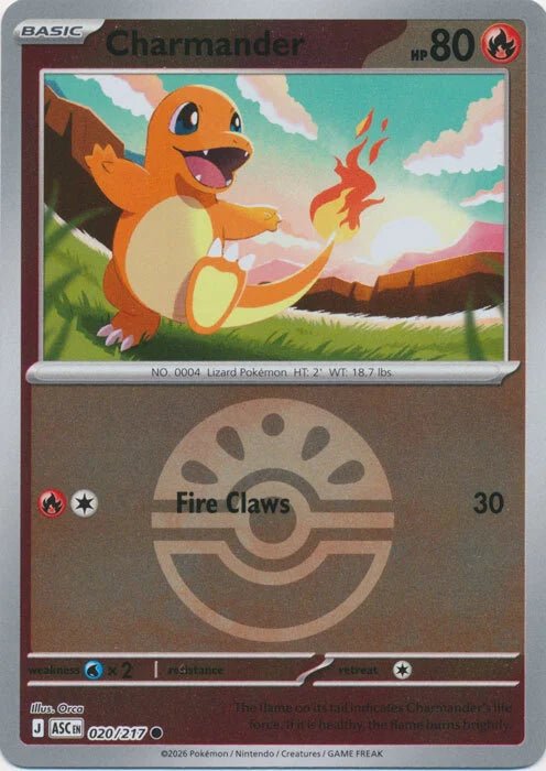 Charmander - 020/217 (Quick Ball) - ME: Ascended Heroes (ASC) by SAFAQATI on MYNTED