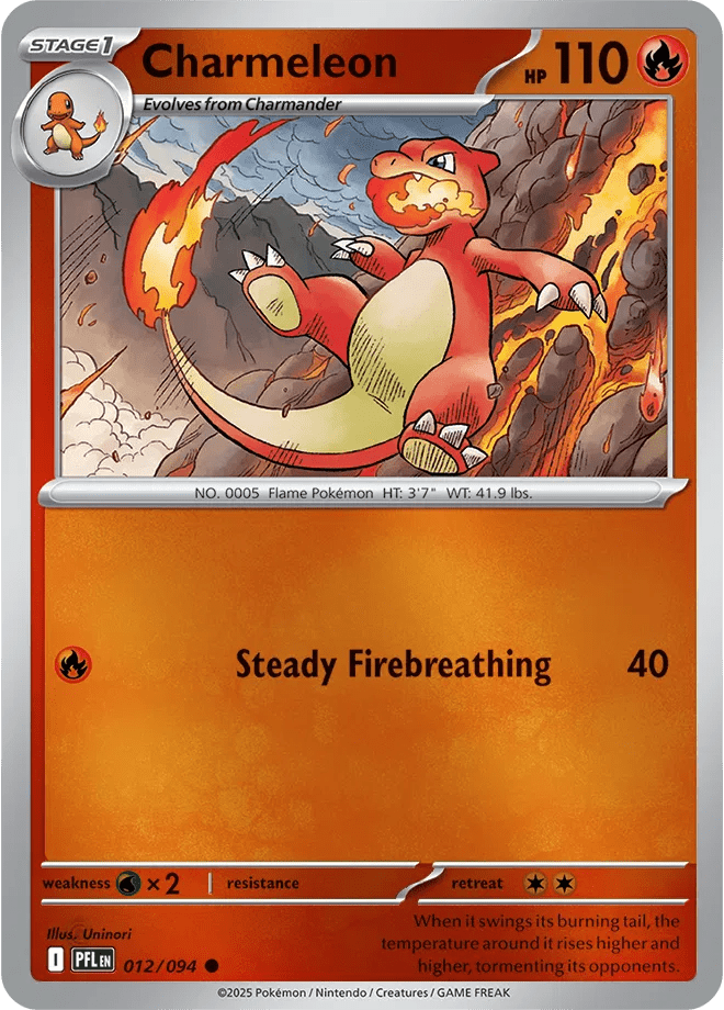Charmeleon 012 Rev Holo - Phantasmal Flames by PokéPW on MYNTED