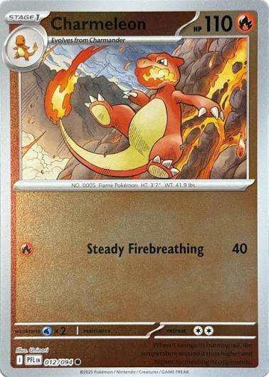 Charmeleon Reverse Holo 012/094 Pokemon Card TCG Phantasmal Flames NM - M by Coolectibles on MYNTED