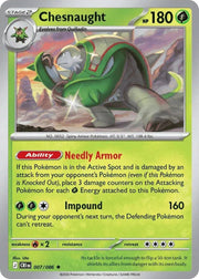 Chesnaught Chaos Rising Rare • 007/086 Holofoil by Marnie’s TCG on MYNTED