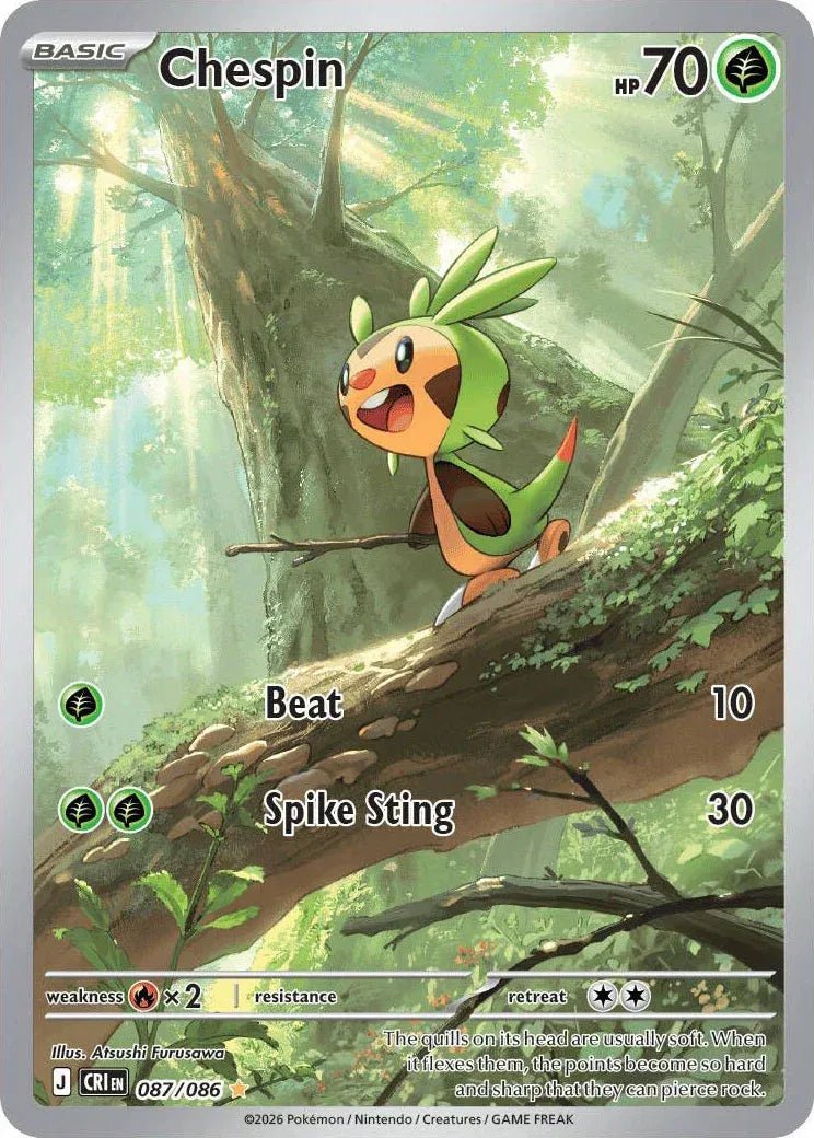 Chespin - Chaos Rising - IR 087/086 - English by MechaKai Collectibles on MYNTED