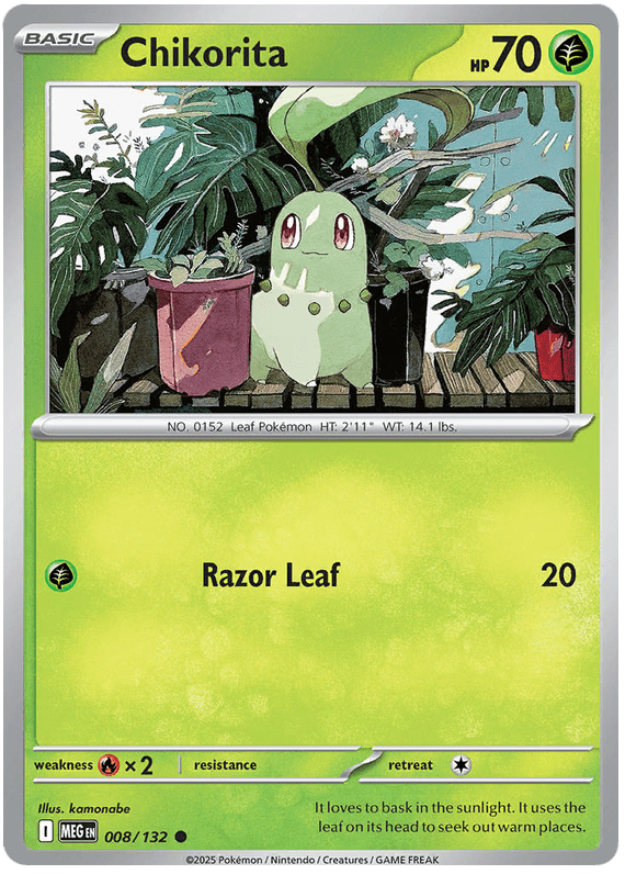Chikorita 008/132 Common | Mega Evolution by Worth the XP on MYNTED