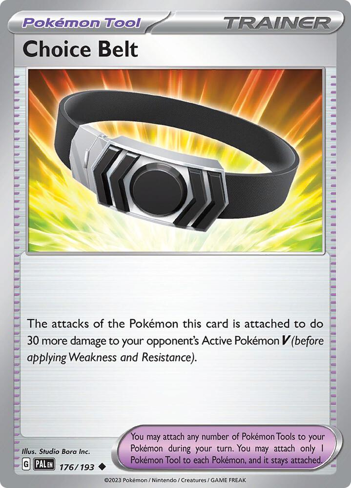 Choice Belt 176/193 Normal Trainer Tool · Paldea Evolved (PAL) by PokeMarsi on MYNTED