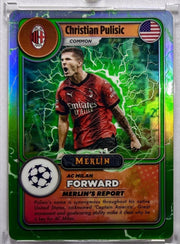 Christian Pulisic 2024 Topps Merlin UEFA Merlin's Gamer Green (Common) by Rip and Collect on MYNTED