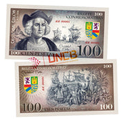 Christopher Columbus 100 Pesetas UNCB banknote by UNCB on MYNTED