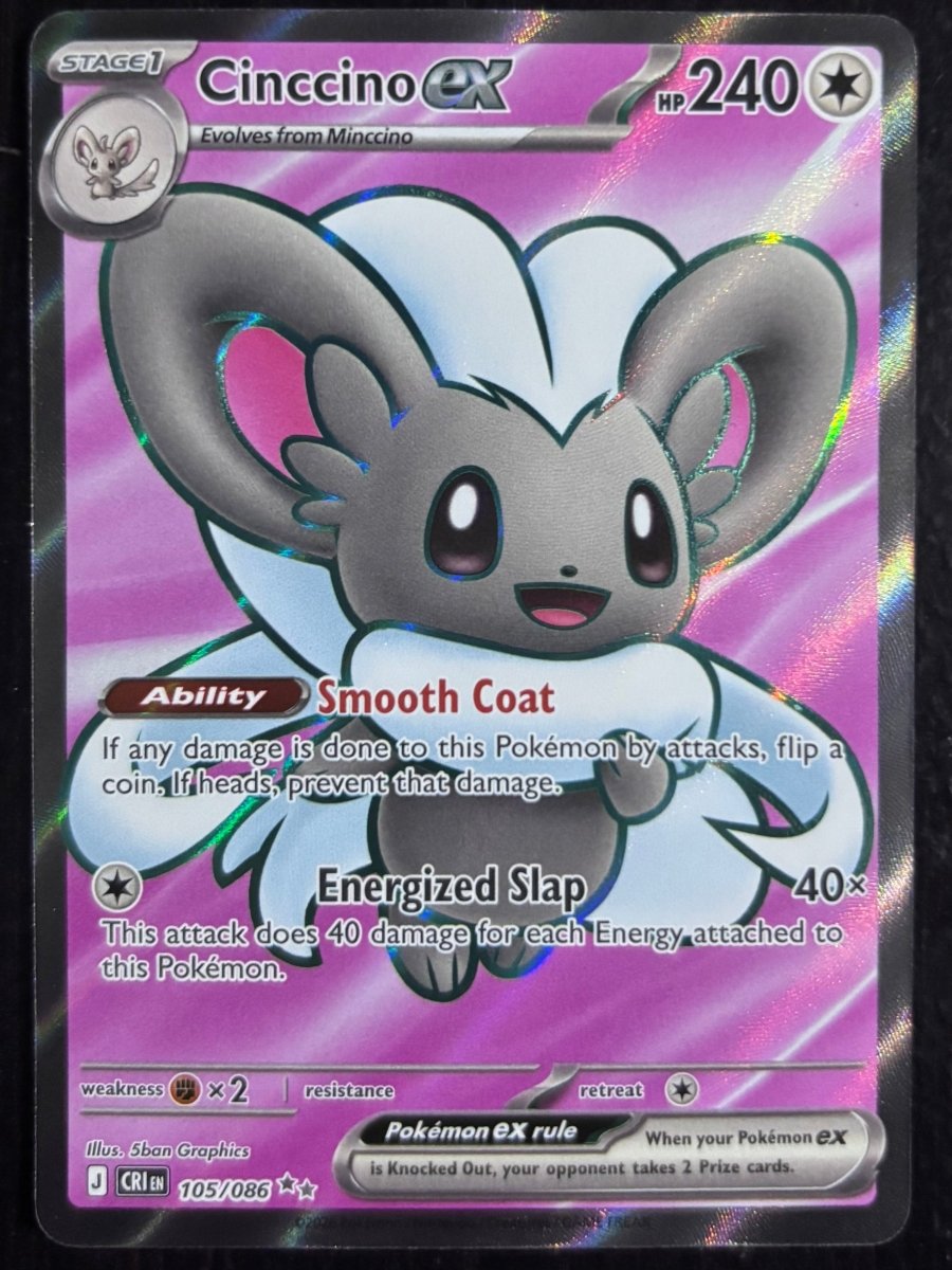 Cinccino ex 105/086 Chaos Rising Full Art Ultra Rare by Depoga Arts on MYNTED