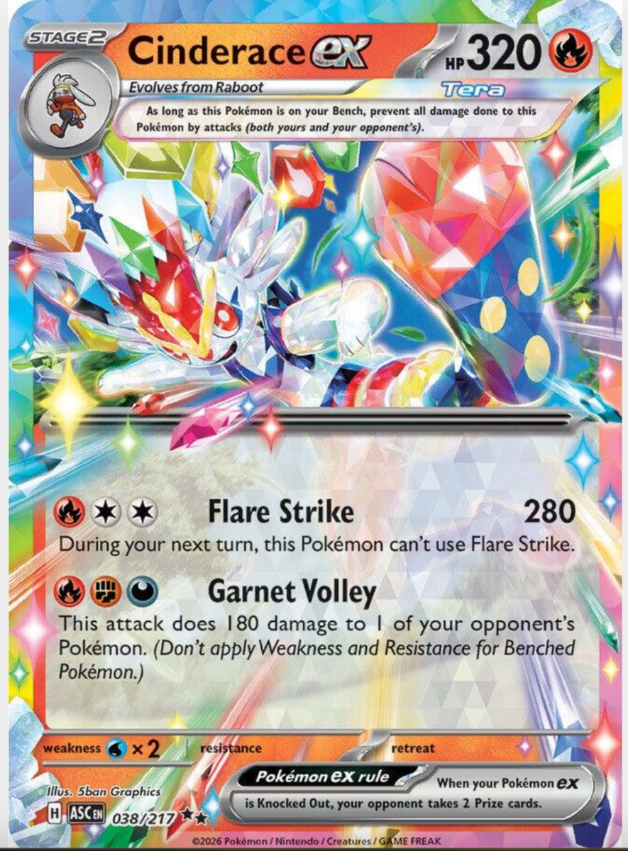 Cinderace Ex 38 Pokemon Ascended Heroes by Birdcyd on MYNTED