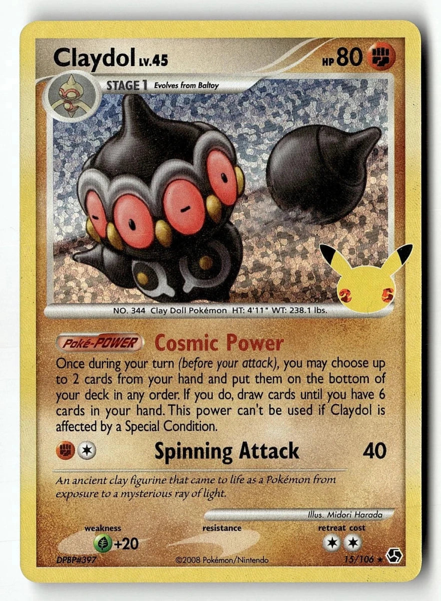 Claydol 15/106 holo Celebrations: Classic Collection Pokemon Holo NM by The Greatest on MYNTED