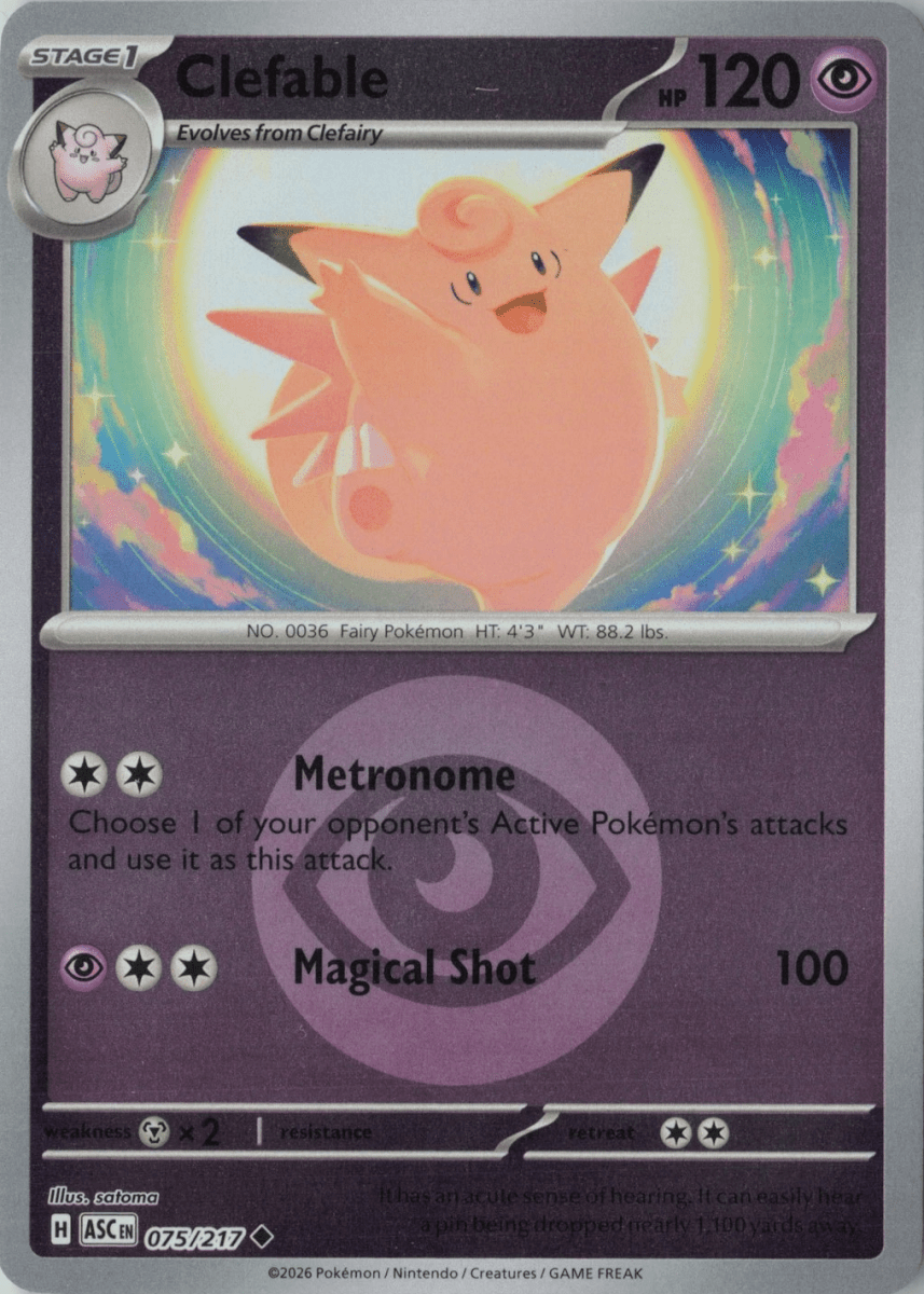 Clefable - 075/217 (Energy Symbol Pattern) - ME: Ascended Heroes (ASC) by SAFAQATI on MYNTED