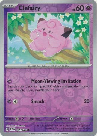 Clefairy 035/165 - Reverse Holo (Pokemon 151) by The Cardboard Grind on MYNTED