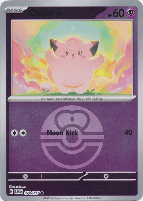 Clefairy - 074/217 (Love Ball) - ME: Ascended Heroes (ASC) by SAFAQATI on MYNTED