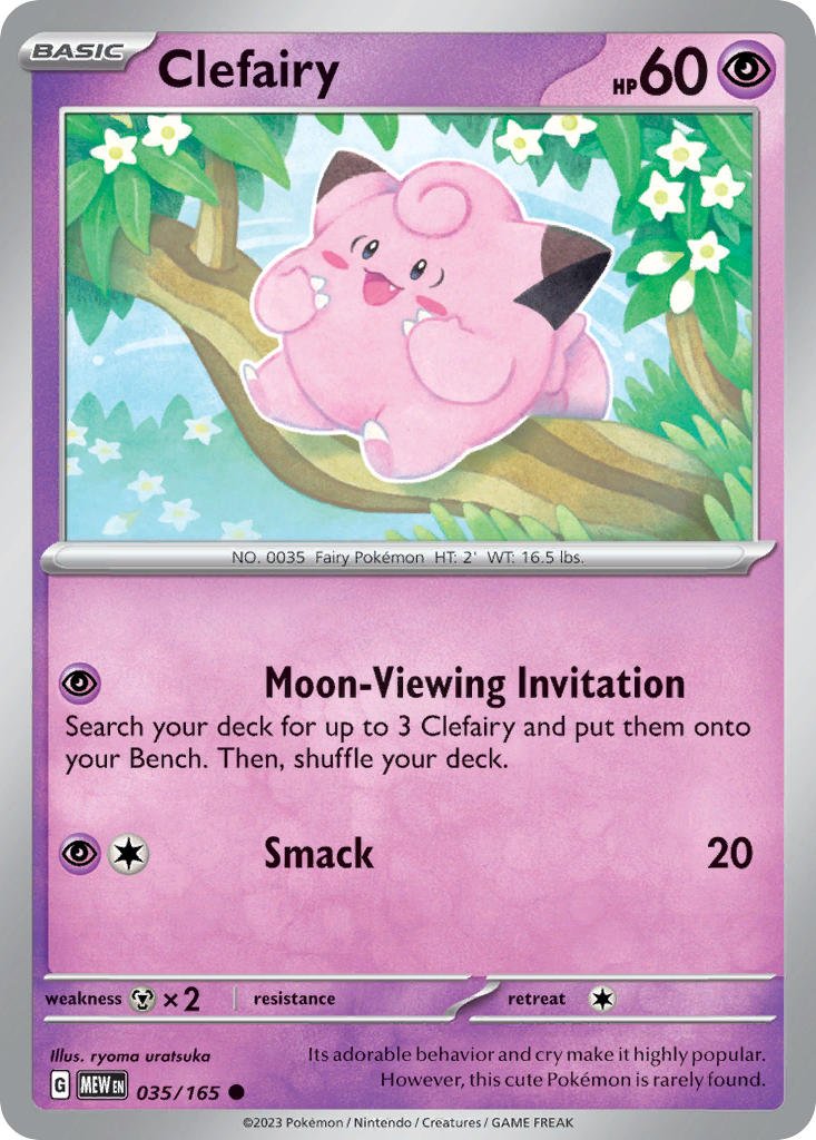 Clefairy · 151 (MEW) 035 (Reverse Holo) by PokeMarsi on MYNTED