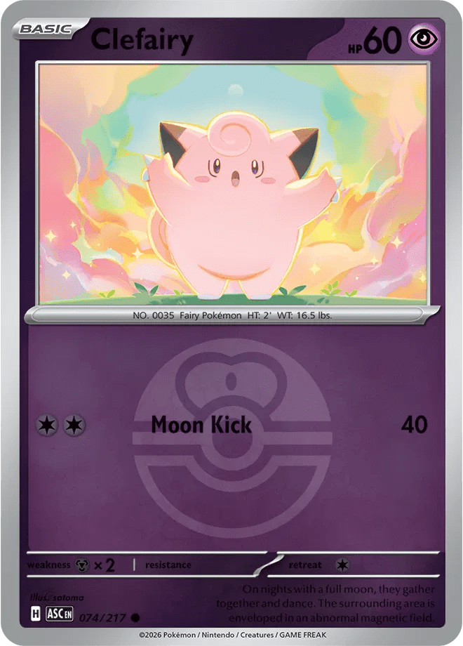 Clefairy 74/217 - Ascended Heroes - Love Ball by Light Collectibles on MYNTED