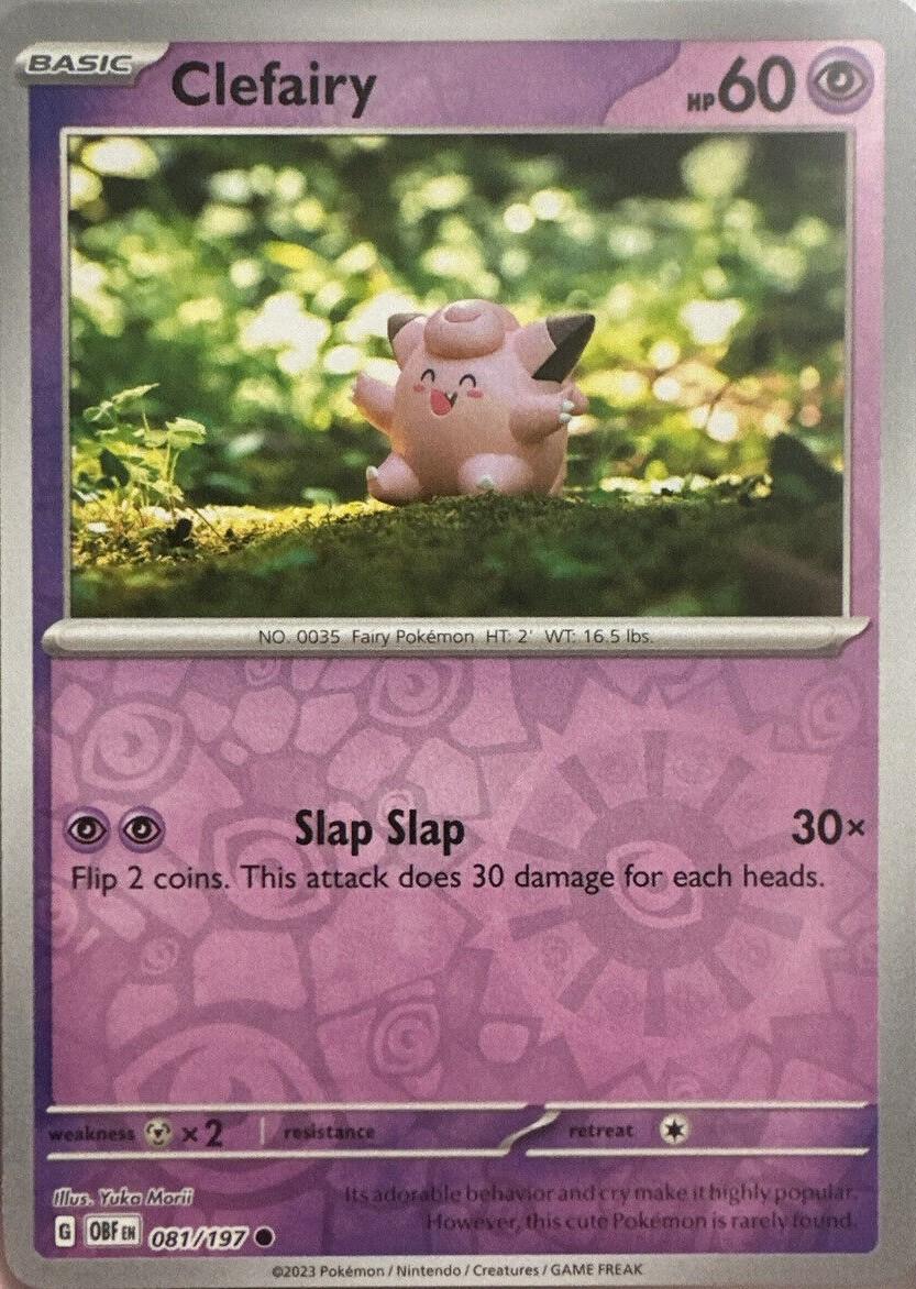Clefairy [Reverse Holo] 81 Pokemon Obsidian Flames by Moe‘s Vault on MYNTED