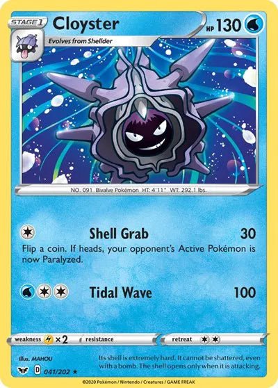 Cloyster Sword & Shield Base Set Rare 041/202 by PokeSource on MYNTED