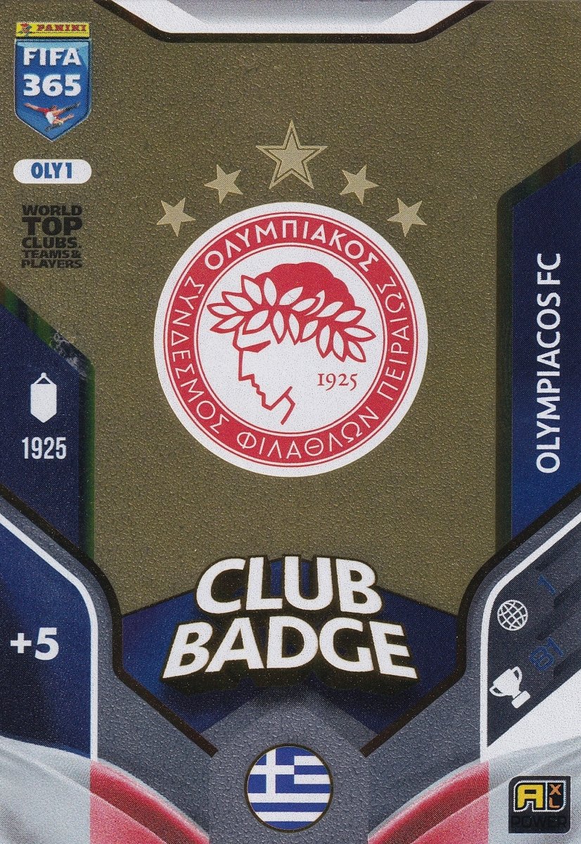 Club Badge Olympiacos OLY1 - Panini Fifa 365 Adrenalyn XL 2026. by shad0wknightTCG on MYNTED
