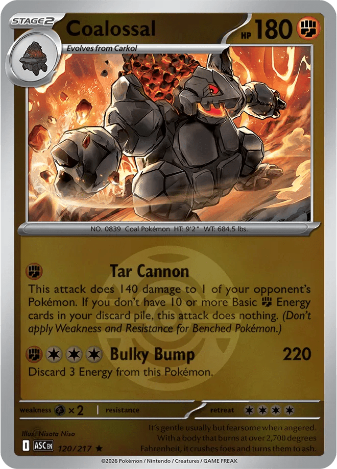 Coalossal (Dusk Ball) Ascended Heroes Rare 120/217 by Shark Pop Culture on MYNTED