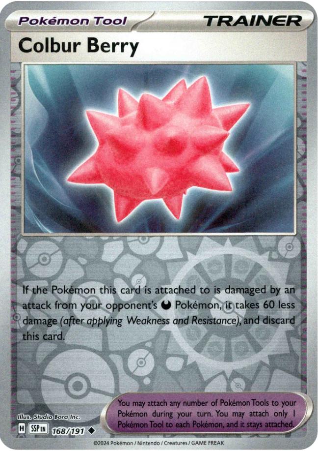 Colbur Berry [Reverse Holo] 168 Pokemon Surging Sparks by Moe‘s Vault on MYNTED