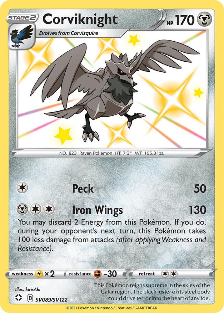Corviknight - Shining Fates: Shiny Vault (SHFSV) by Poké Dubai on MYNTED