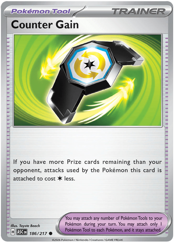 Counter Gain 186/217 Common | Mega Evolution – Ascended Heroes by Worth the XP on MYNTED