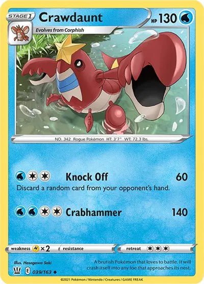 Crawdaunt - 039/163 - Reverse Holofoil by The Archive Stop on MYNTED