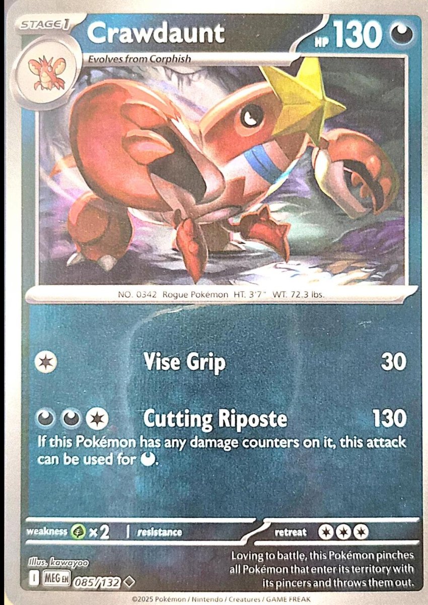 Crawdaunt [Reverse Holo] 85 Pokemon Mega Evolution by Moe‘s Vault on MYNTED