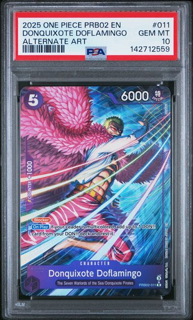 PSA 10 GEM MINT - DONQUIXOTE DOFLAMINGO ALTERNATE ART - PRB02-011