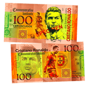 Cristiano Ronaldo - SPECIMEN 100 Escudos UNCB banknote by UNCB on MYNTED