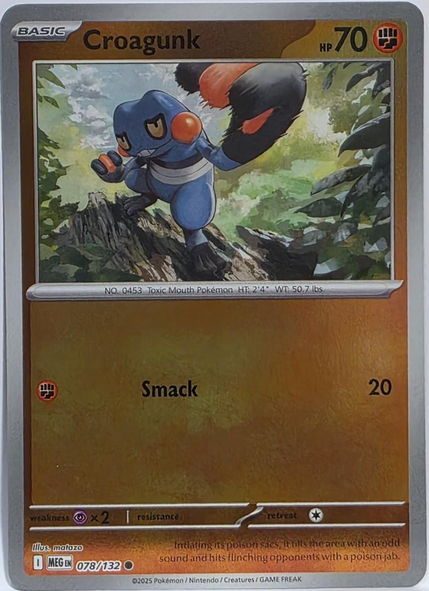 Croagunk [Reverse Holo] 78 Pokemon Mega Evolution by Moe‘s Vault on MYNTED