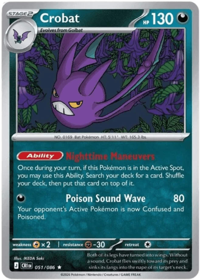 Crobat - 051/086 (Non-Holo) (Deck Exclusives) by Meeho Collectz on MYNTED