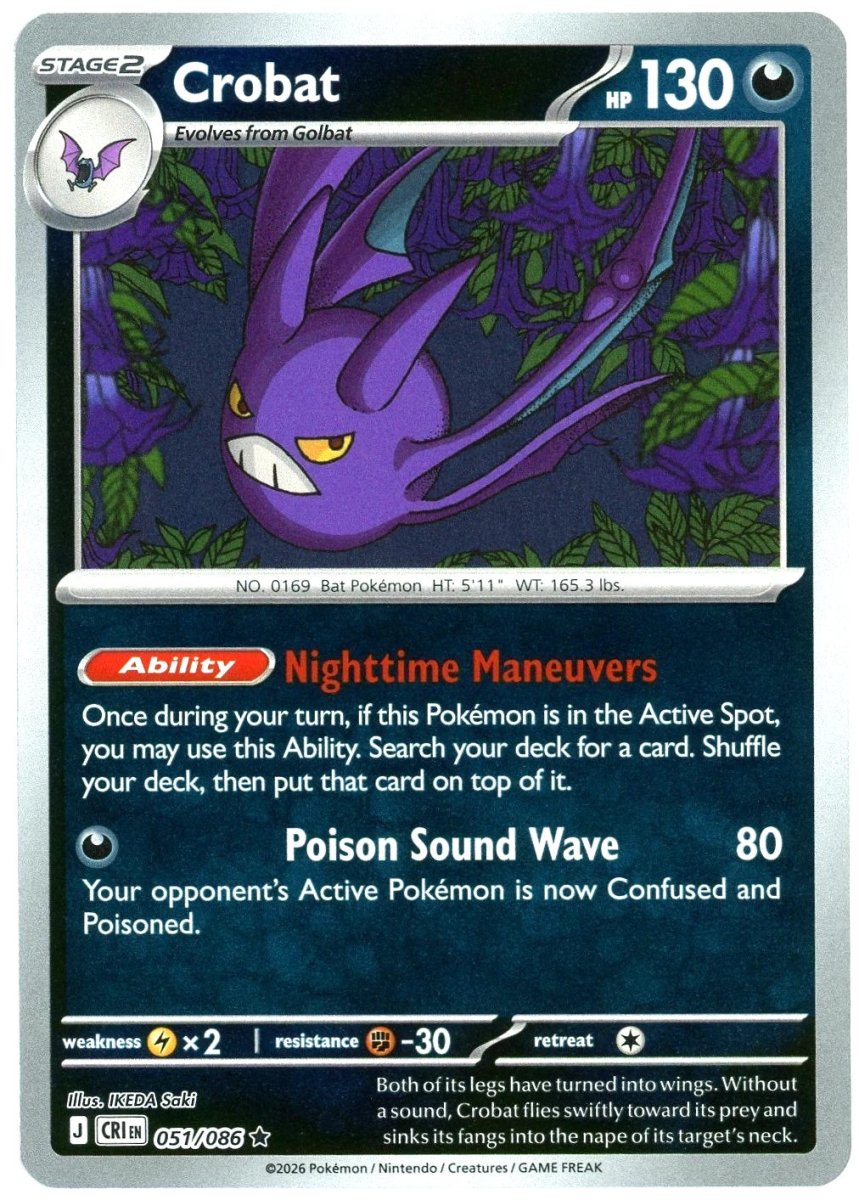 Crobat - 051/086 (Reverse Holo) - Chaos Rising (CRI) ME04 by SAFAQATI on MYNTED