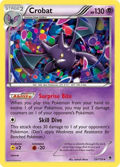 Crobat - XY - Phantom Forces (PHF) holo by P0kellector on MYNTED