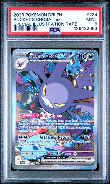 PSA 9 Pokémon - Team Rockets Crobat ex -  #234 Special Illustration Rare