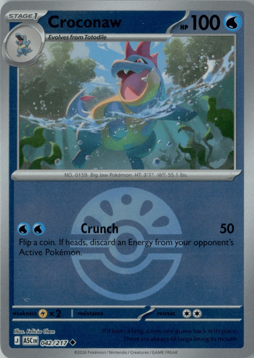 Croconaw - 042/217 (Friend Ball) - ME: Ascended Heroes (ASC) by SAFAQATI on MYNTED