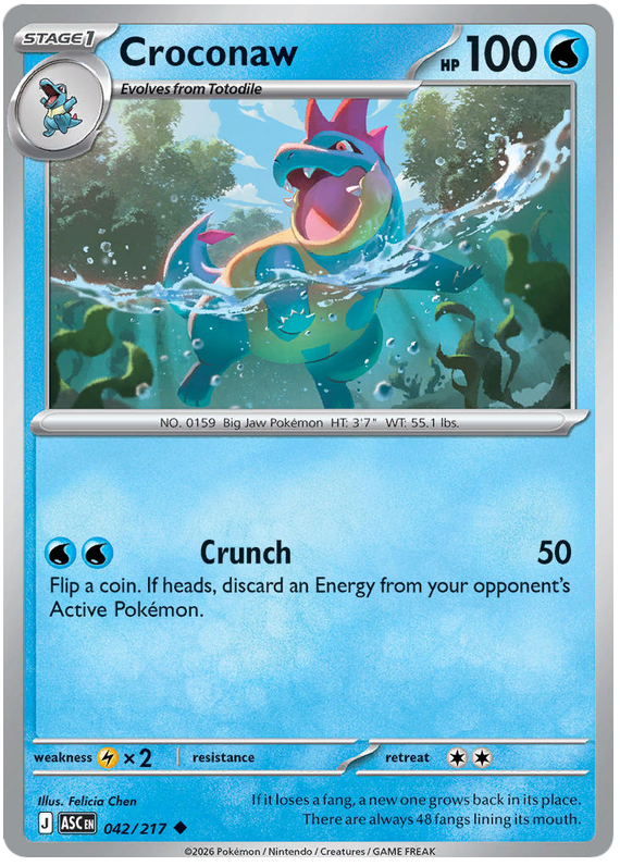 Croconaw 042/217 Uncommon | Mega Evolution – Ascended Heroes by Worth the XP on MYNTED