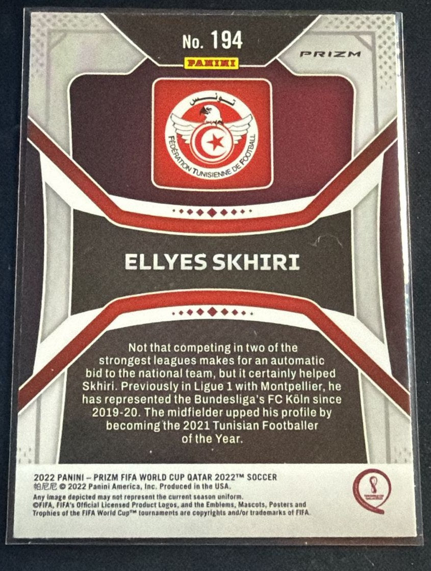2022 Panini Prizm FIFA World Cup Qatar 2022 Ellyes Skhiri #154