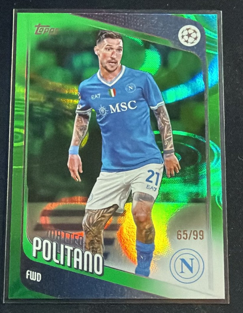 2025-26 Topps UEFA Champions League Matteo Politano #7 Green /99