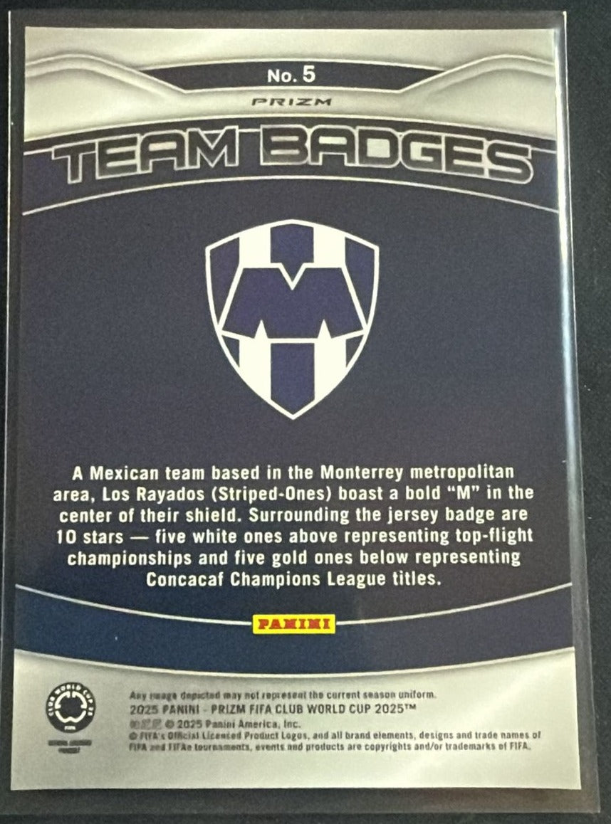 2025 Panini Prizm Club World Cup CF Monterrey #5 Team Badges