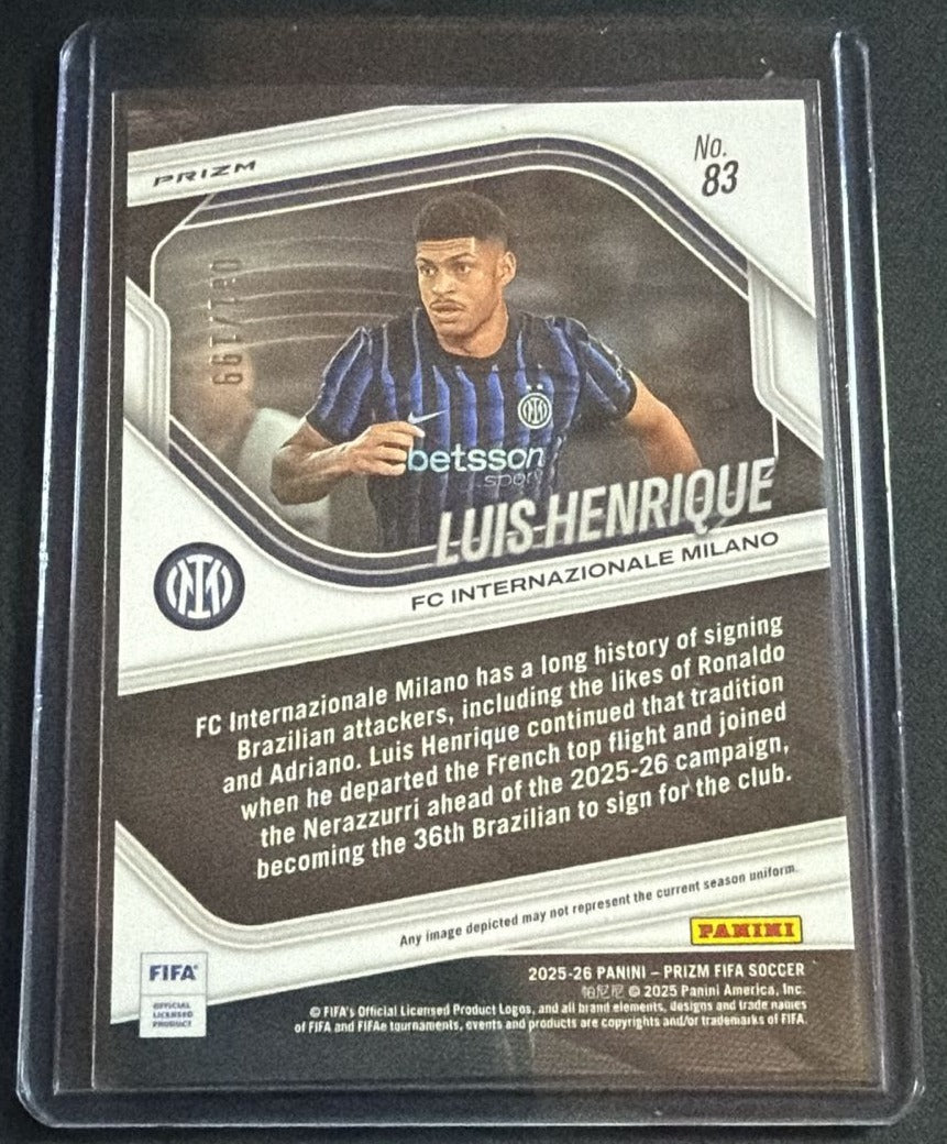 2025-26 Panini Prizm FIFA Luis Henrique #83 Purple /199