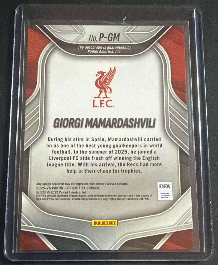 2025-26 Panini Prizm FIFA Giorgi Mamardashvili #P-GM Penmanship