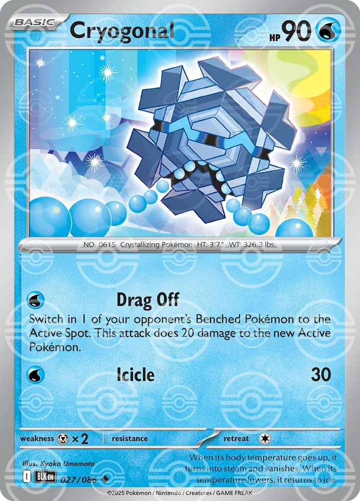 Cryogonal - 027/086 - Pokeball Pattern by The Archive Stop on MYNTED