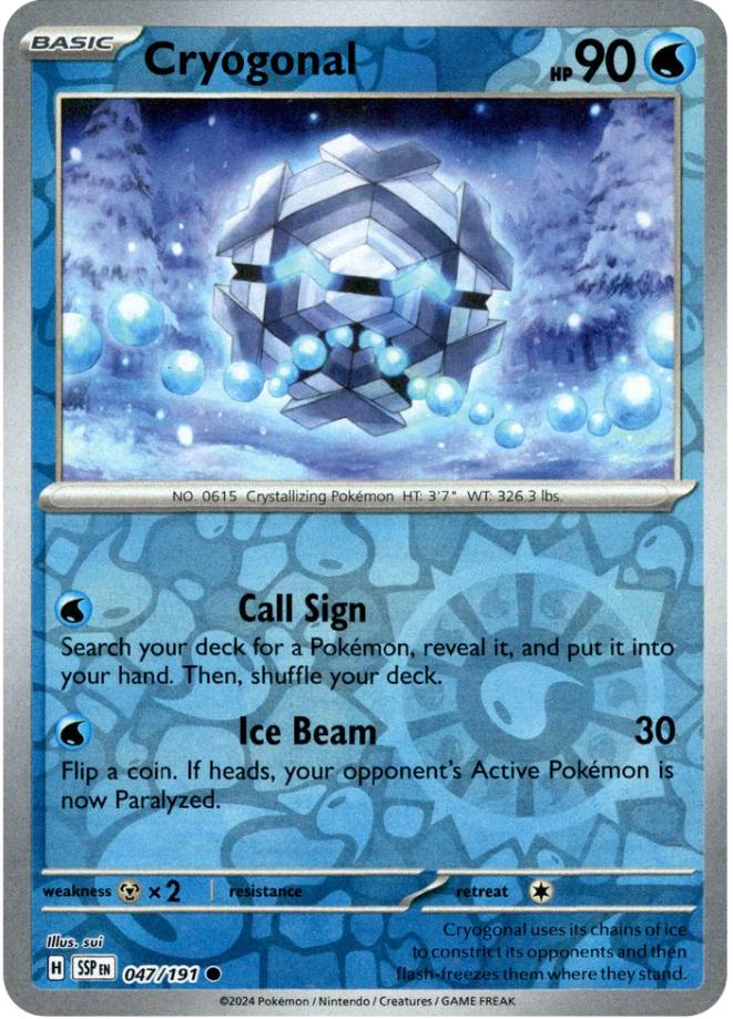 Cryogonal [Reverse Holo] 47 Pokemon Surging Sparks by Moe‘s Vault on MYNTED