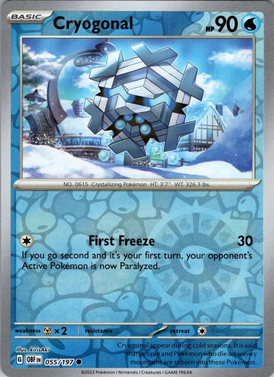 Cryogonal [Reverse Holo] 55 Pokemon Obsidian Flames by Moe‘s Vault on MYNTED
