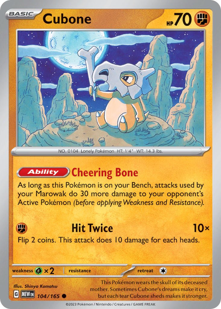 Cubone · 151 (MEW) 104 (Reverse Holo) by PokeMarsi on MYNTED