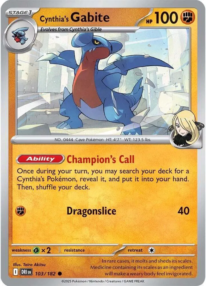 Cynthia's Gabite 103 - Destined Rivals by PokéPW on MYNTED