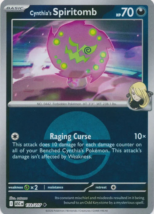 Cynthia's Spiritomb - 133/217 (Poke Ball) - ME: Ascended Heroes (ASC) by SAFAQATI on MYNTED