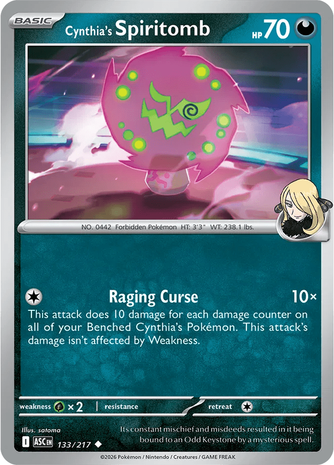 Cynthia's Spiritomb Ascended Heroes Uncommon 133/217 by PokeMagic on MYNTED