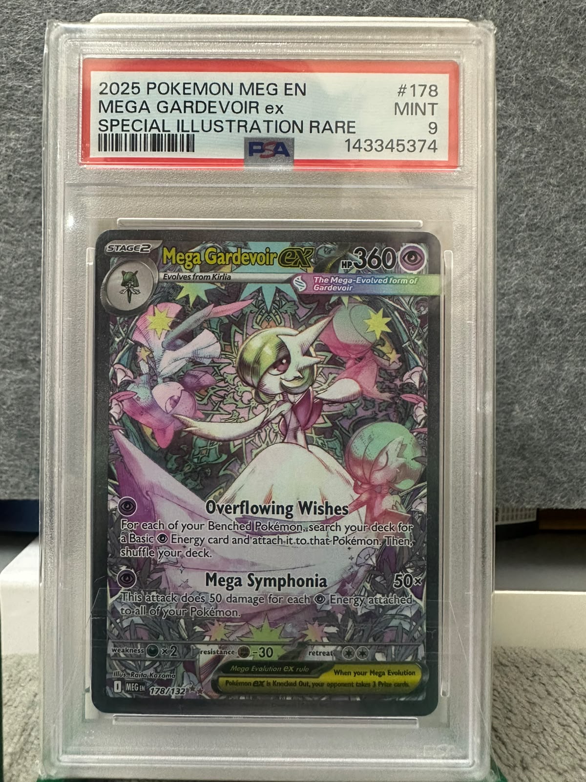 Mega Gardevoir ex #178 Pokemon Mega Evolution - PSA 9