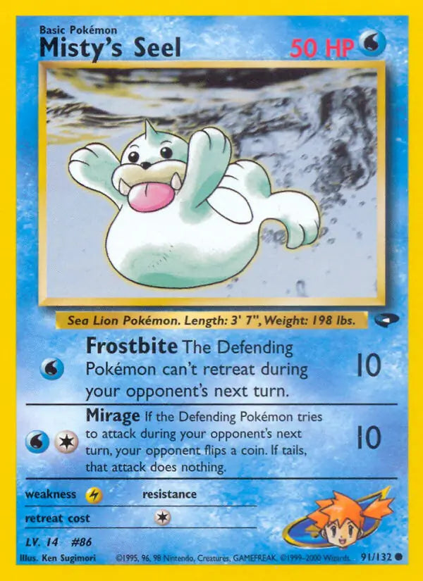 Misty's Seel 91/132 - Gym Heroes