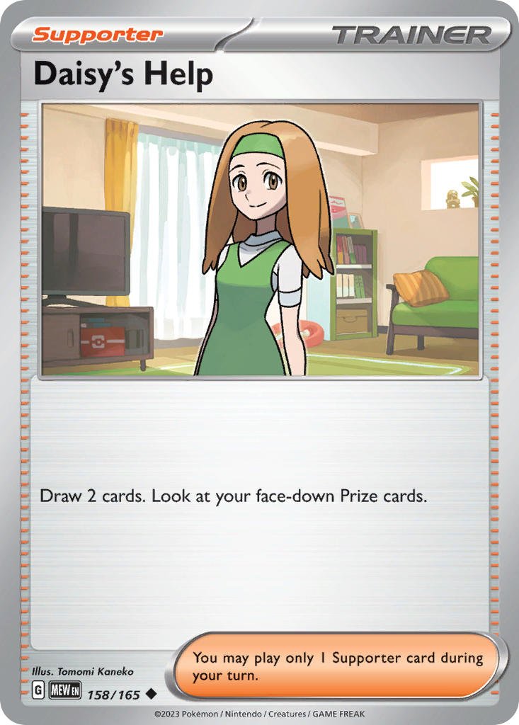 Daisy’s Help · 151 (MEW) 158 (Normal) Trainer Supporter by PokeMarsi on MYNTED